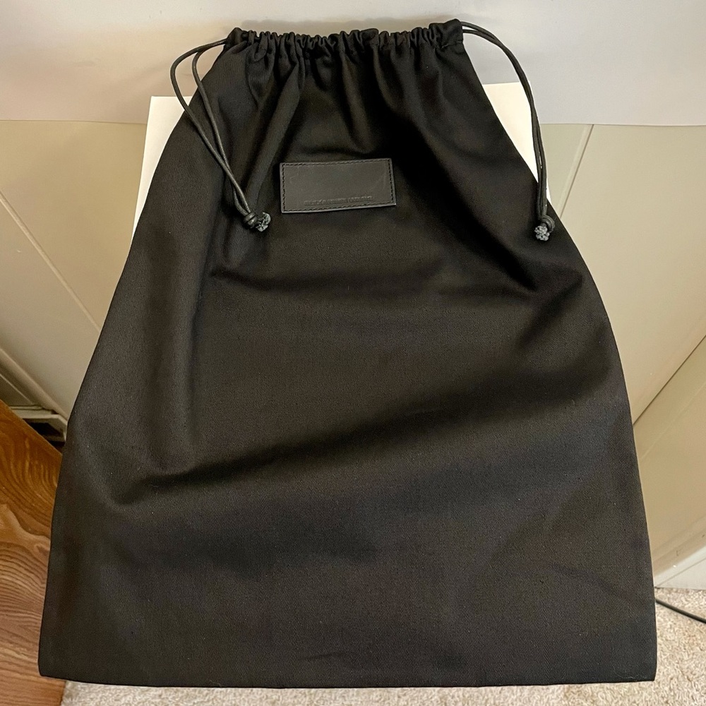 Alexander Wang Dust Bag Black Fabric with Black Leather Name Patch